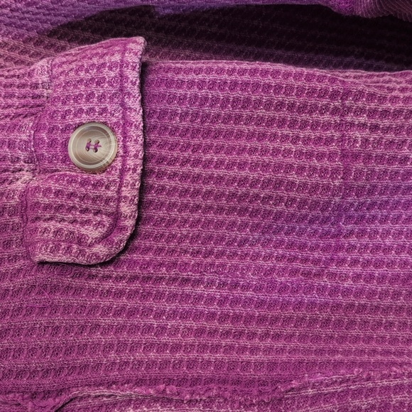 NEW Zenana Acid Wash Waffle Knit Shacket - Picture 3 of 7